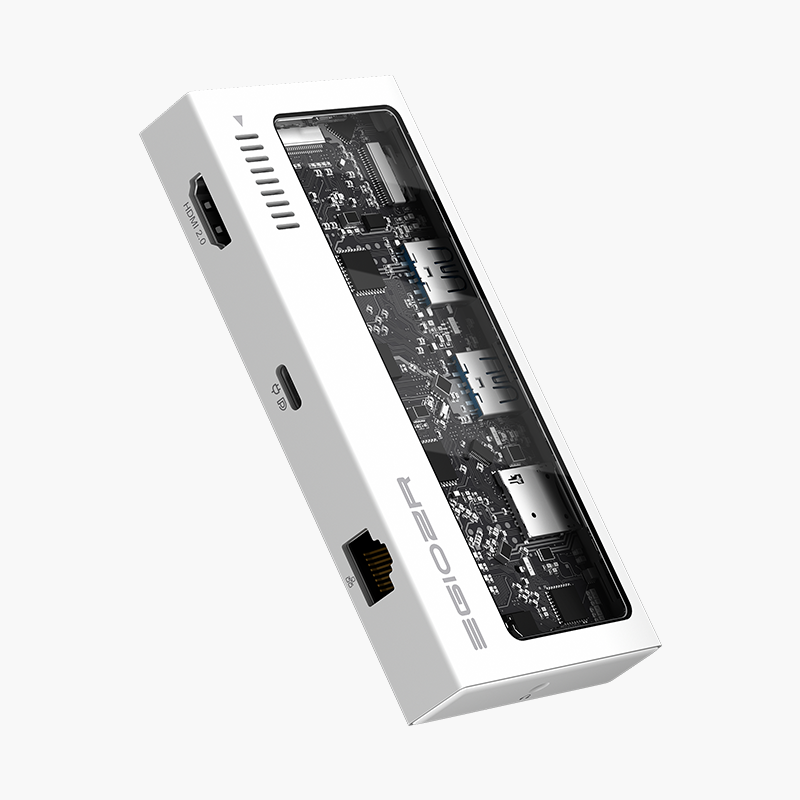 Explore Plan C 9-in-1 Full-featured USB-C Docking Station color ：white